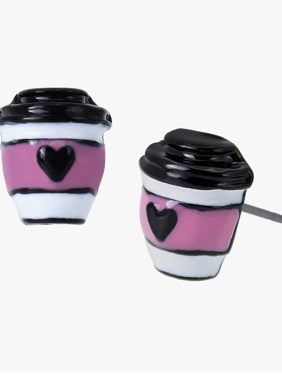 Betsey Johnson Jewelry - Betsey Johnson Coffee Cup Stud Earrings - NEW